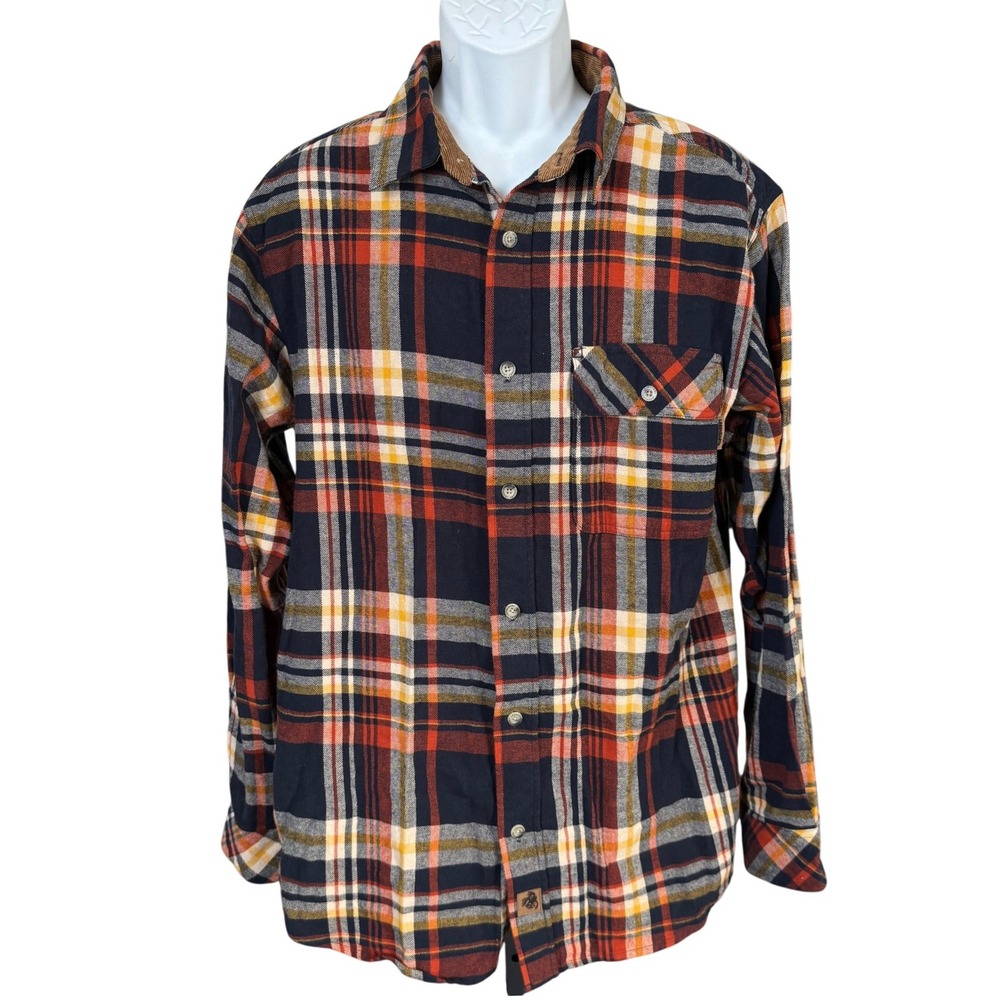 Legendary Whitetails Flannel‎ Shirt Sz Large Blue Red  Casual